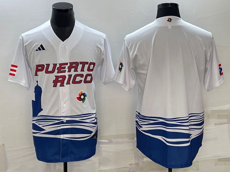 Men 2023 World Cub Blank White MLB Jersey2->more jerseys->MLB Jersey